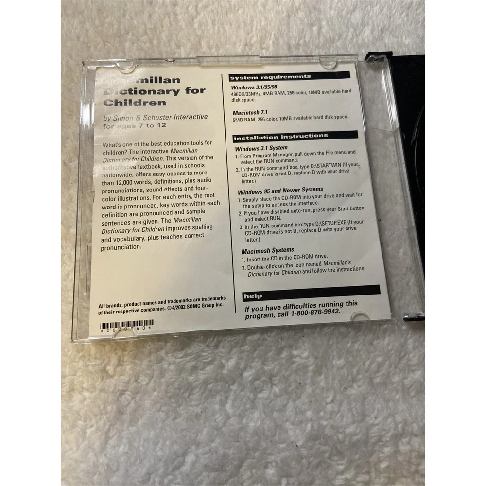 Macmillan Dictionary For Children PC CD ROM